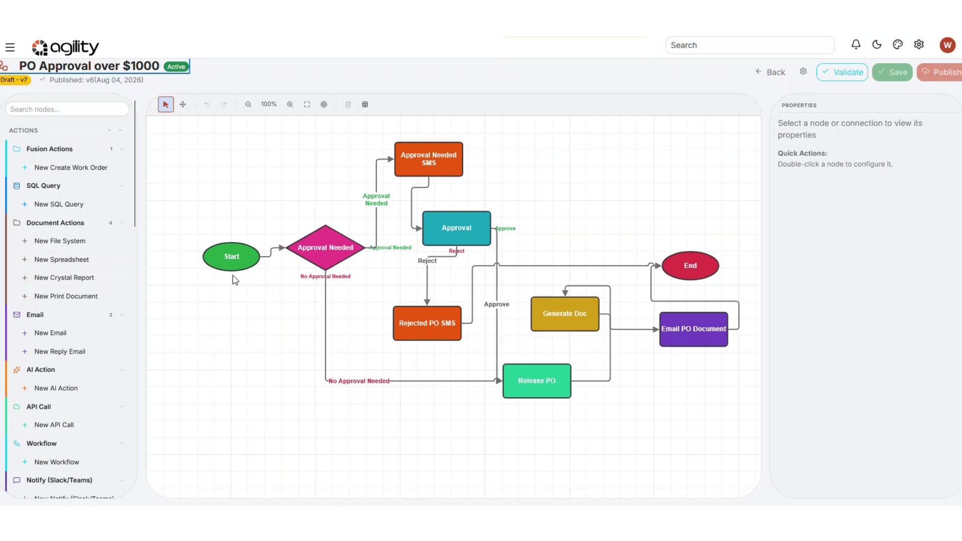 AI Automation interface